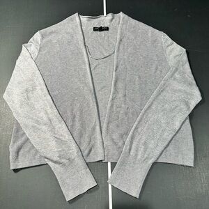 Banana Republic Light Gray Open-Front Women’s Sweater Cardigan Silk Cotton